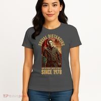 Halloween Social Distancing And Wearing A Mask Since 1978 Women's T-Shirt thumb 4