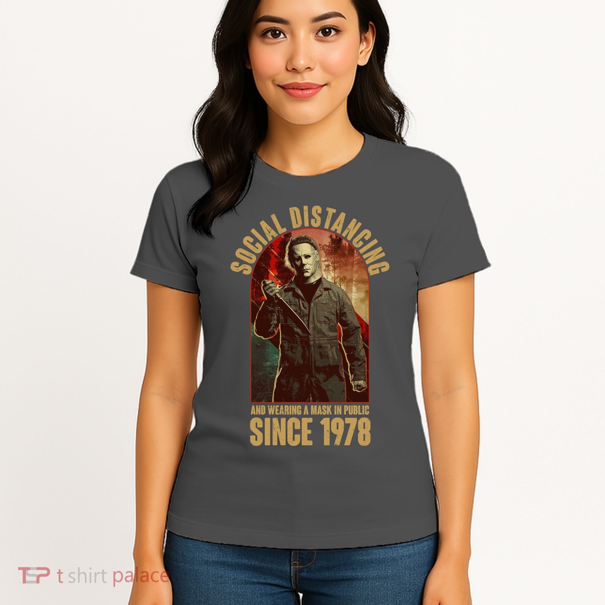 Halloween Social Distancing And Wearing A Mask Since 1978 Women's T-Shirt