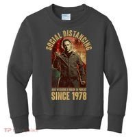 Halloween Social Distancing And Wearing A Mask Since 1978 Kids Sweatshirt thumb 0