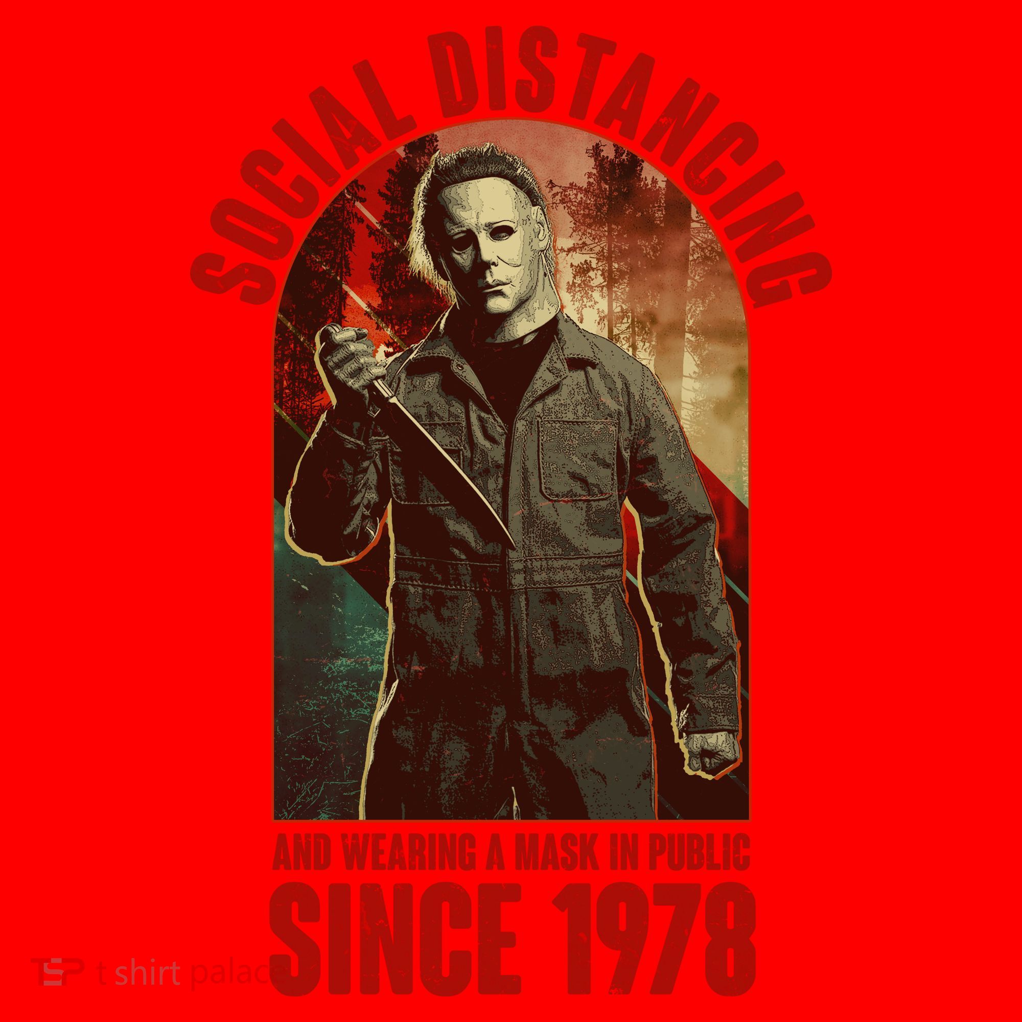 Halloween Social Distancing And Wearing A Mask Since 1978 Santa Hat