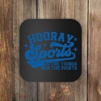 Hooray Sports Do The Things Win The Points Funny Blue Sports Coaster thumb 0