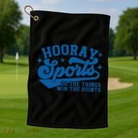 Hooray Sports Do The Things Win The Points Funny Blue Sports Golf Towel thumb 1