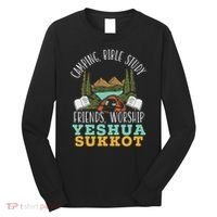 Happy Sukkot Day Lulav Palm Tree Israelite Jewish Long Sleeve Shirt thumb 0