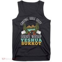 Happy Sukkot Day Lulav Palm Tree Israelite Jewish Tank Top thumb 0