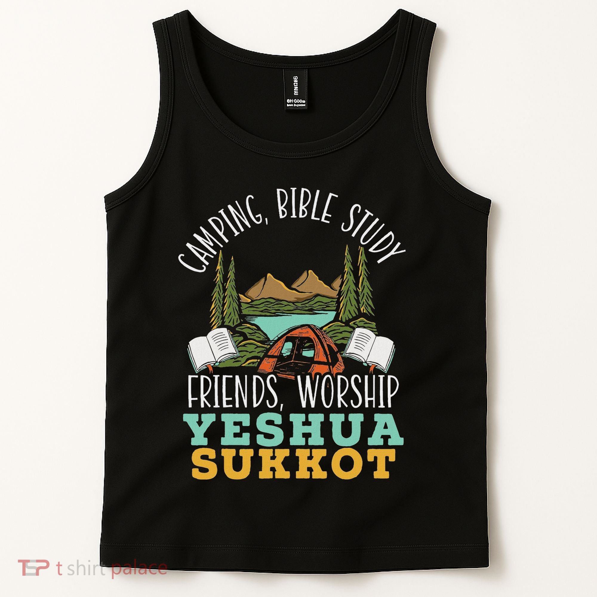 Happy Sukkot Day Lulav Palm Tree Israelite Jewish Tank Top