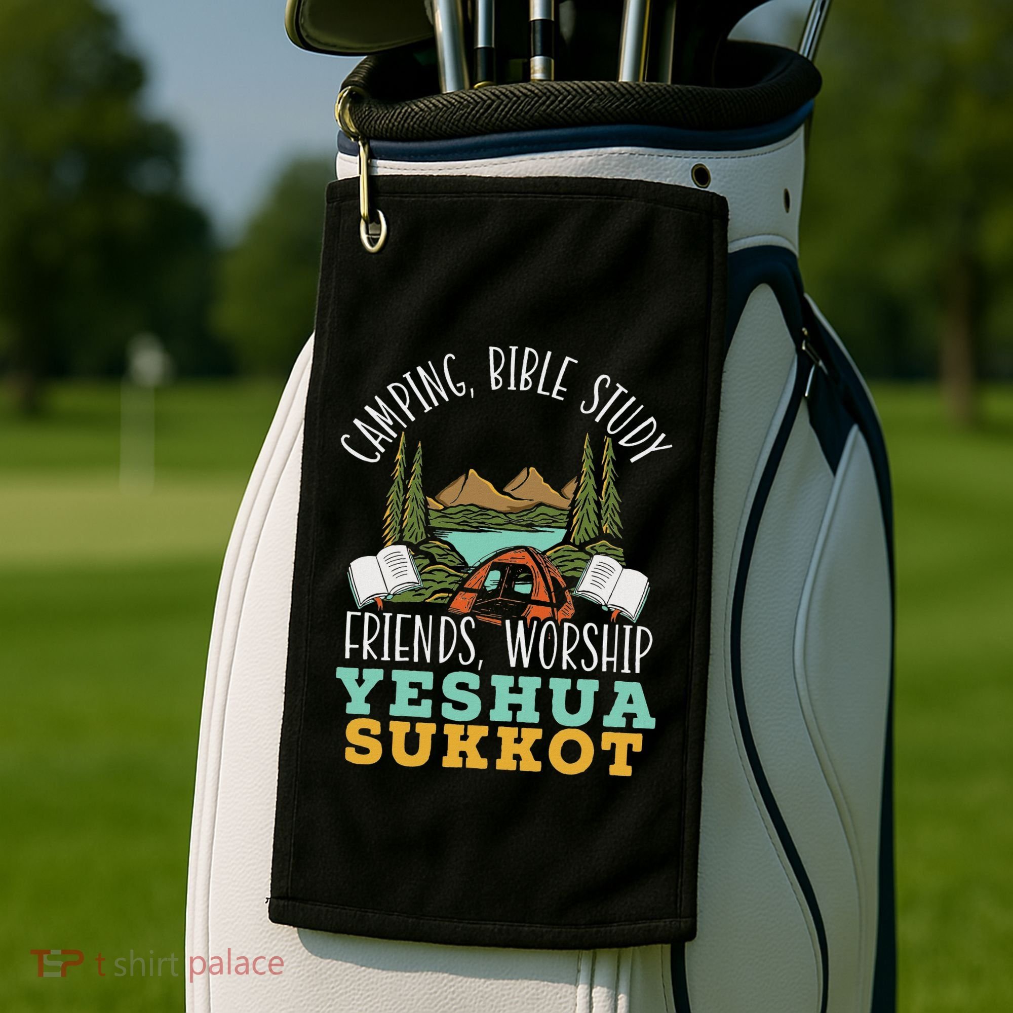Happy Sukkot Day Lulav Palm Tree Israelite Jewish Golf Towel