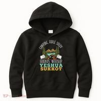 Happy Sukkot Day Lulav Palm Tree Israelite Jewish Kids Hoodie thumb 0