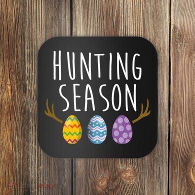 Hunting Season Deer Easter Eggs Coaster