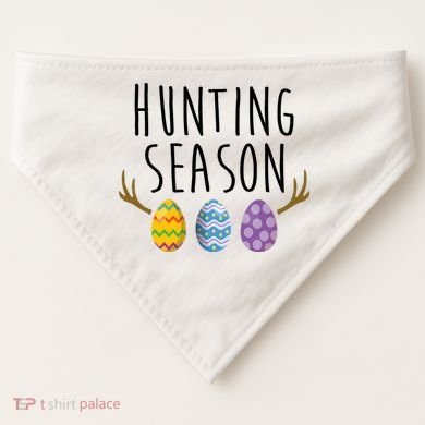 Hunting Season Deer Easter Eggs USA-Made Doggie Bandana