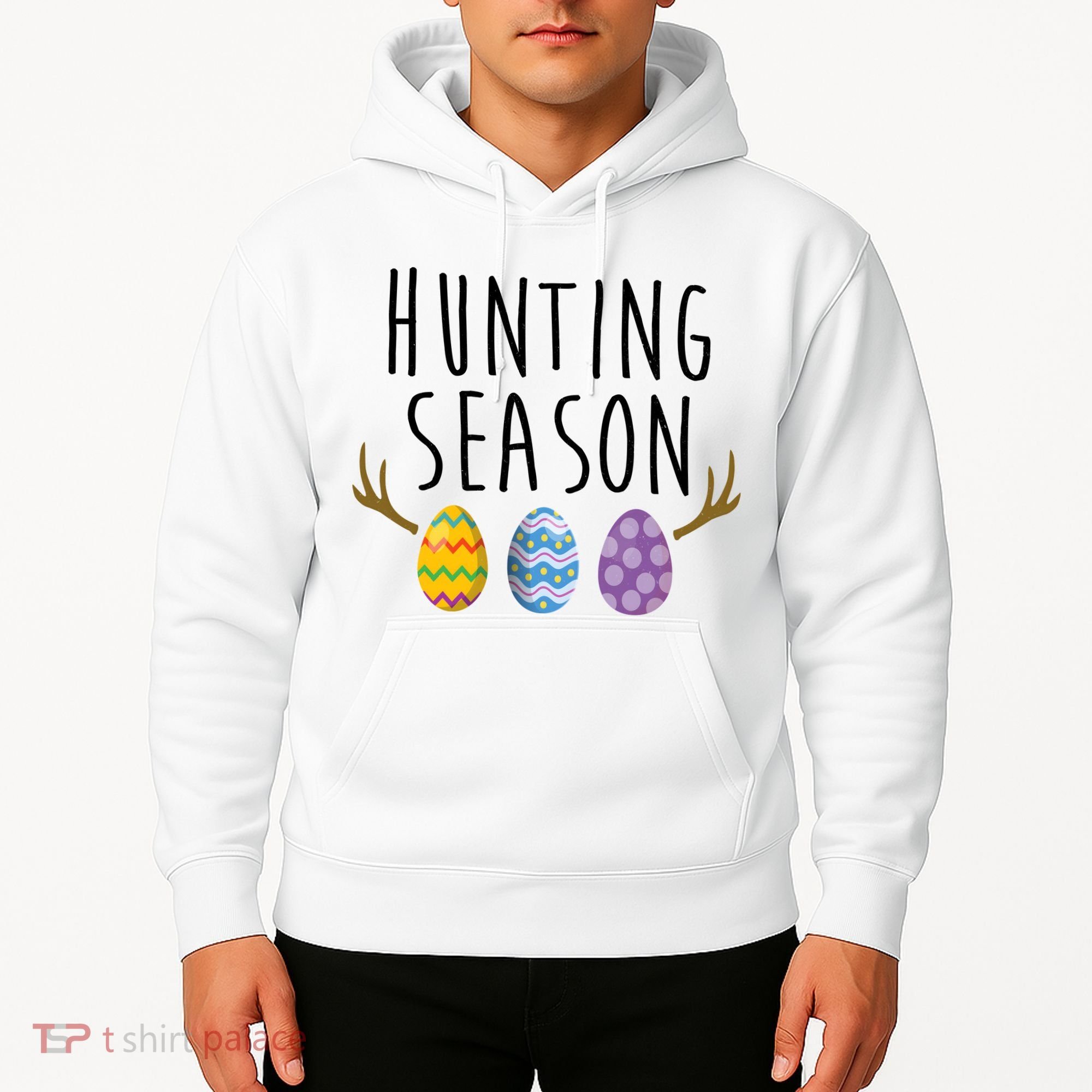 Hunting Season Deer Easter Eggs Hoodie