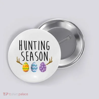 Hunting Season Deer Easter Eggs Button