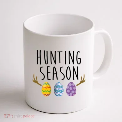 Hunting Season Deer Easter Eggs Coffee Mug back