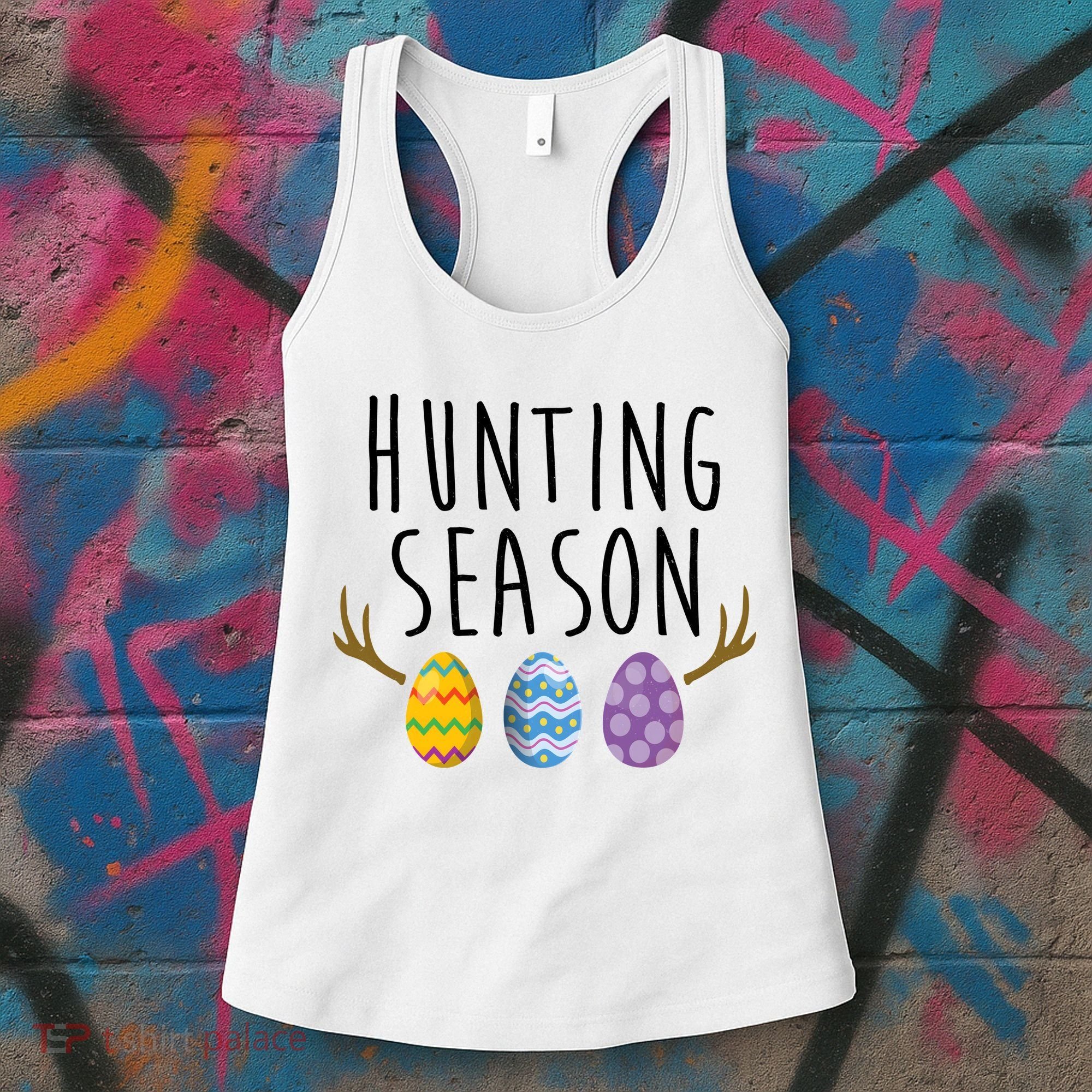 Hunting Season Deer Easter Eggs Women's Tank Top