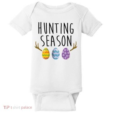 Hunting Season Deer Easter Eggs Baby Bodysuit