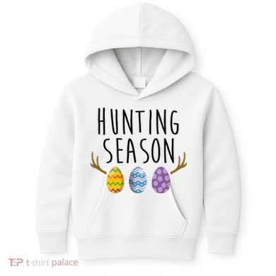 Hunting Season Deer Easter Eggs Kids Hoodie