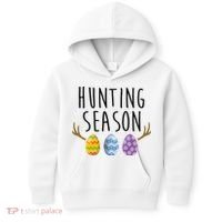 Hunting Season Deer Easter Eggs Kids Hoodie thumb 0