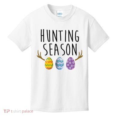 Hunting Season Deer Easter Eggs Kids T-Shirt