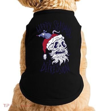 Happy Seasonal Depression Santa Doggie Tank