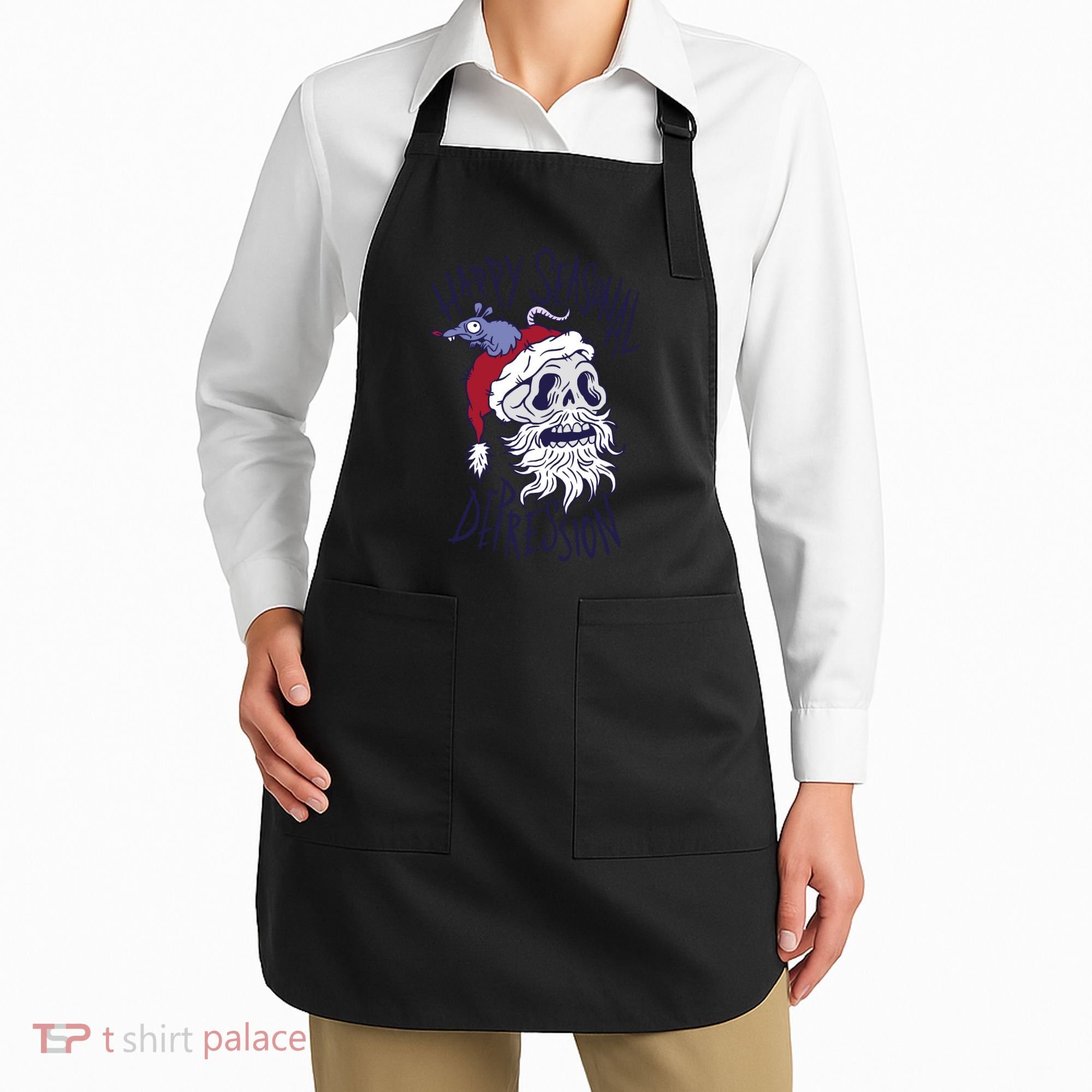 Happy Seasonal Depression Santa Apron