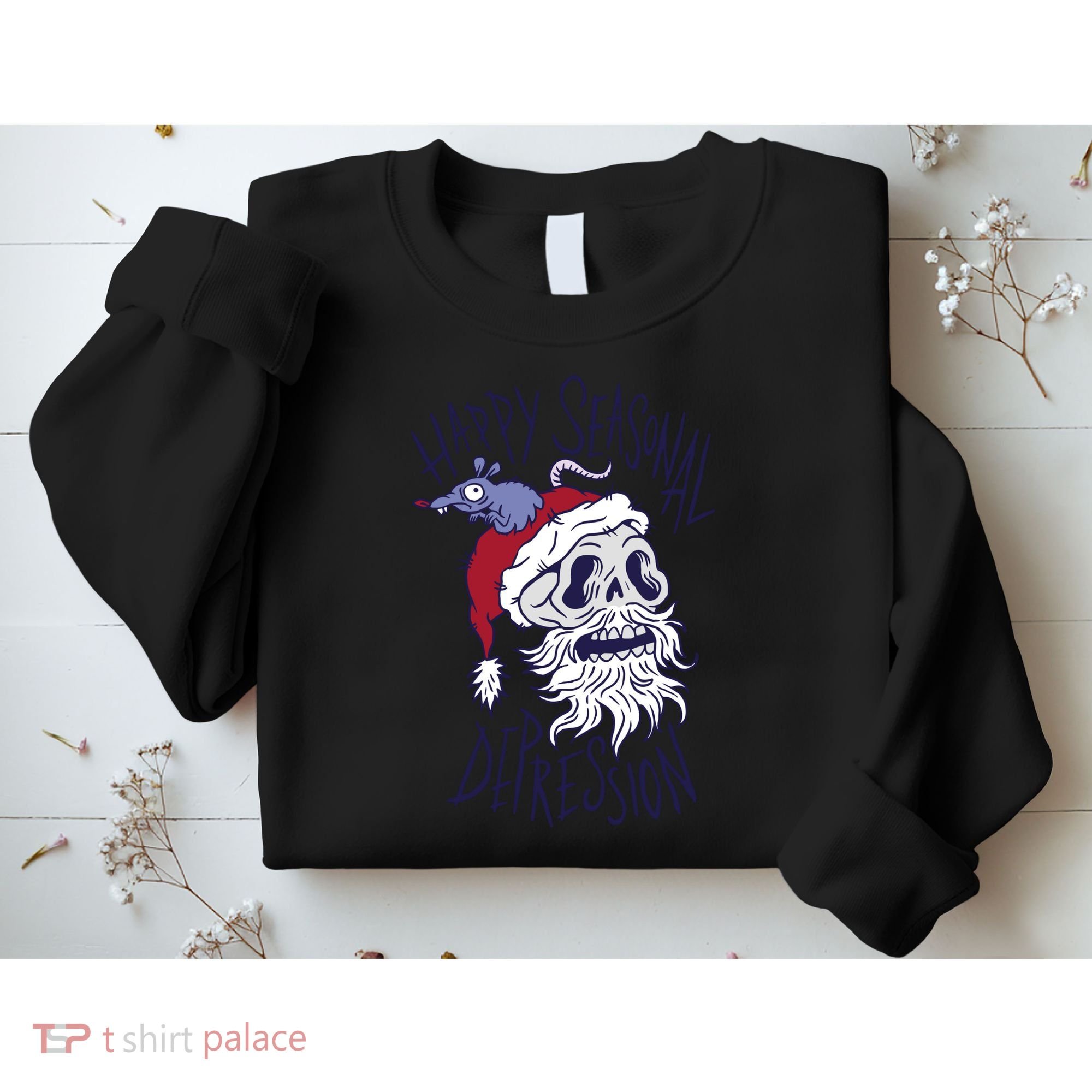 Happy Seasonal Depression Santa Sweatshirt