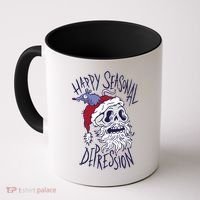 Happy Seasonal Depression Santa Coffee Mug thumb 0