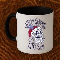 Happy Seasonal Depression Santa Coffee Mug thumb 2