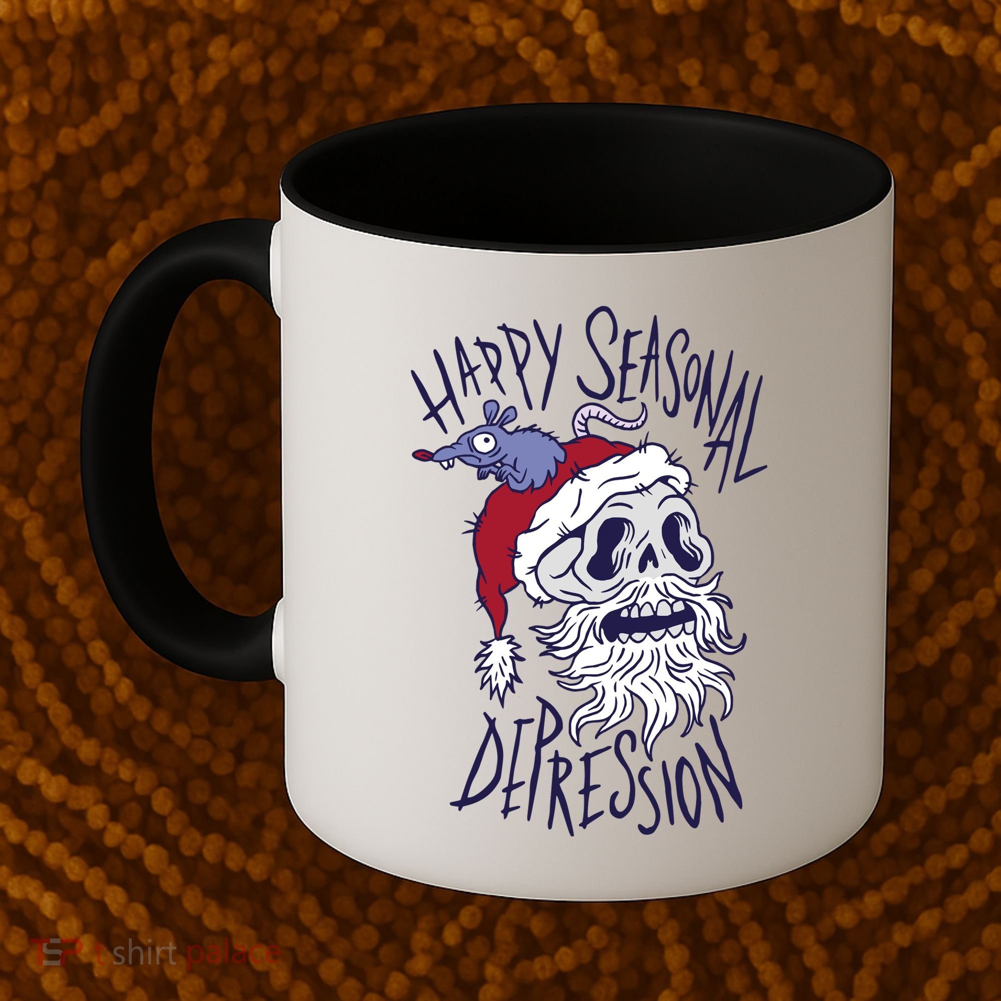 Happy Seasonal Depression Santa Coffee Mug