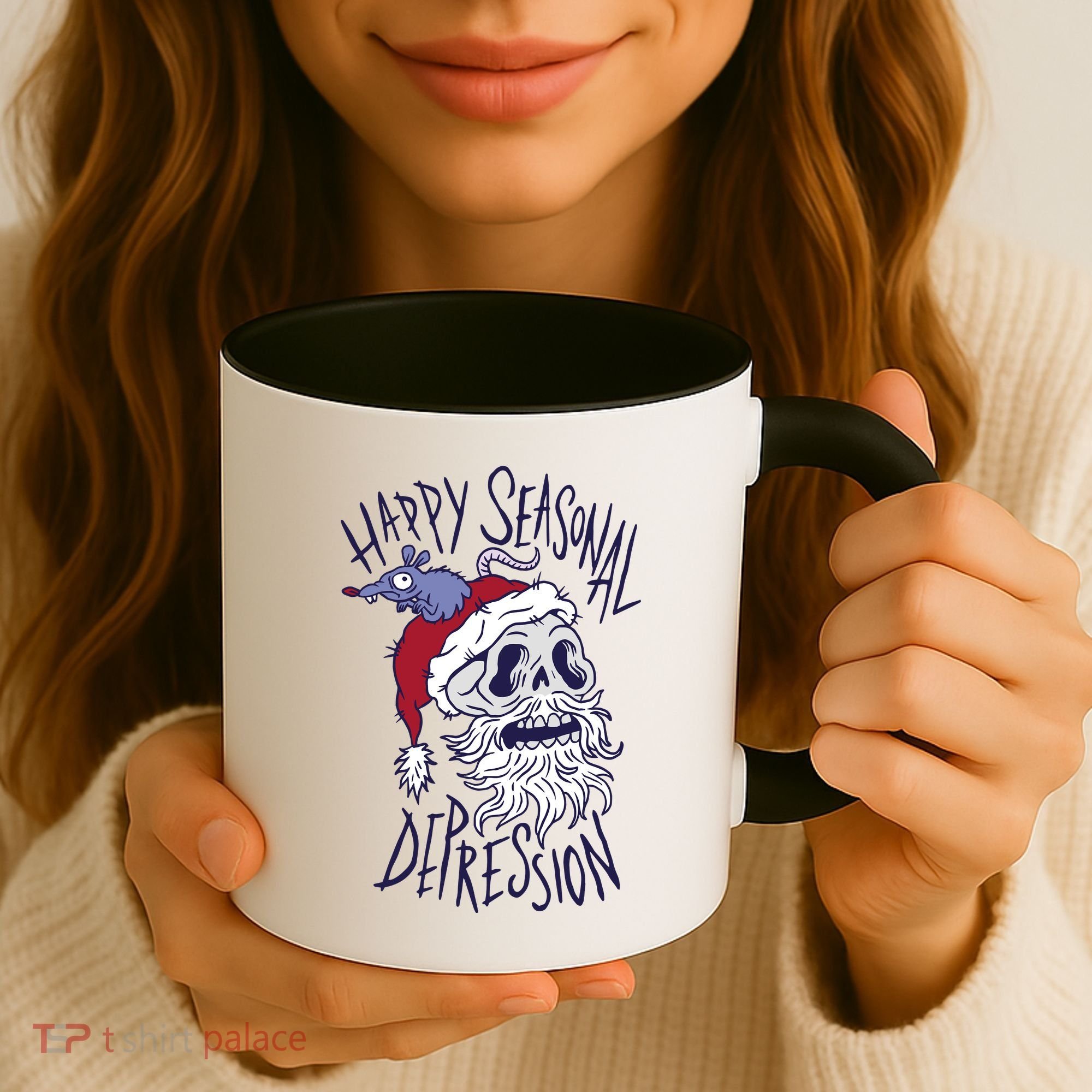 Happy Seasonal Depression Santa Coffee Mug