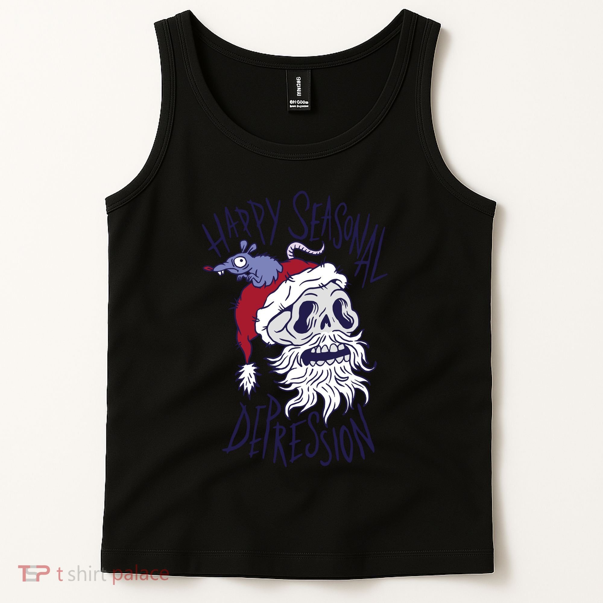 Happy Seasonal Depression Santa Tank Top