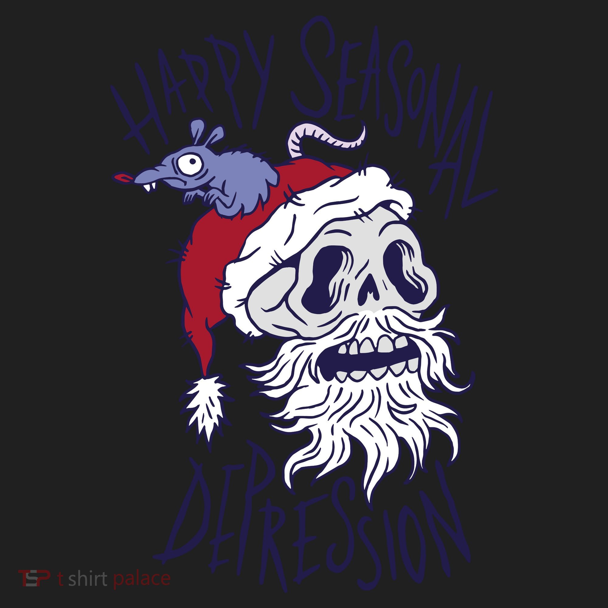 Happy Seasonal Depression Santa Golf Towel