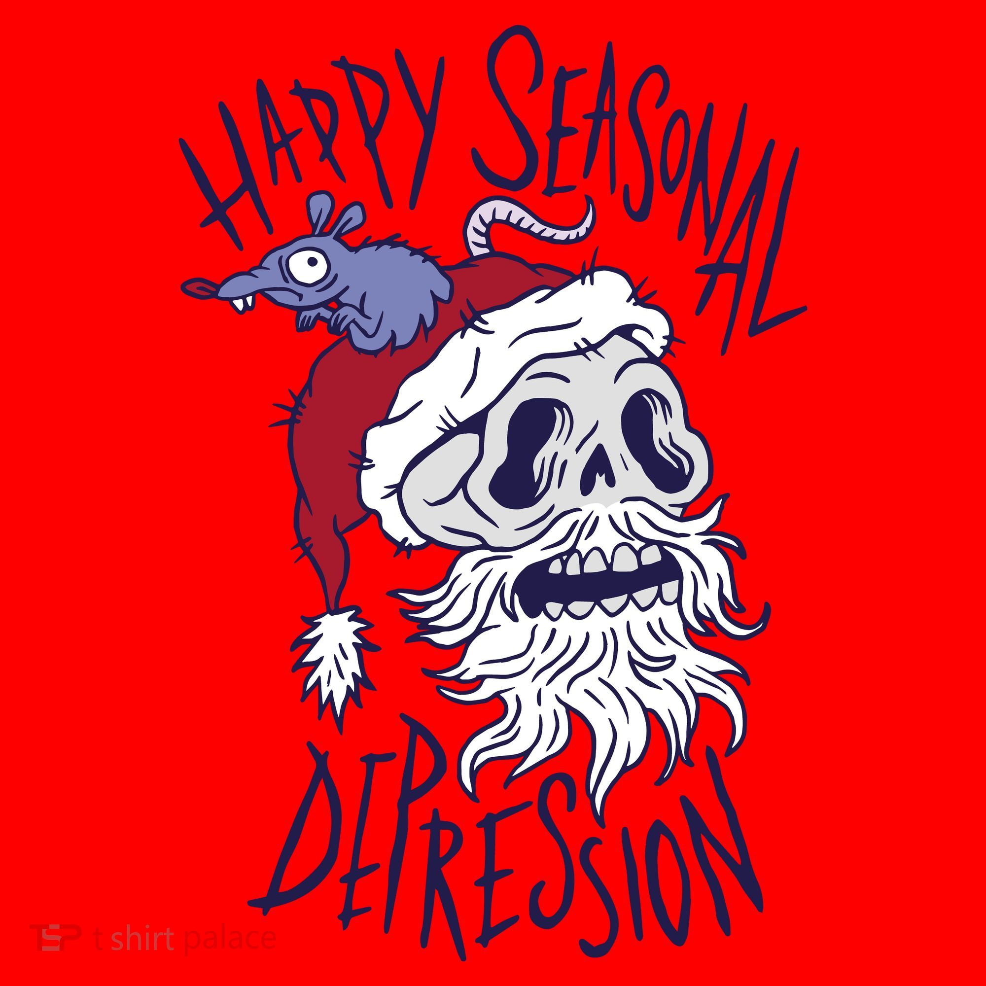 Happy Seasonal Depression Santa Santa Hat