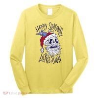 Happy Seasonal Depression Santa Long Sleeve Shirt thumb 0