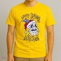 Happy Seasonal Depression Santa T-Shirt thumb 3