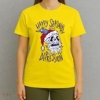 Happy Seasonal Depression Santa T-Shirt thumb 4