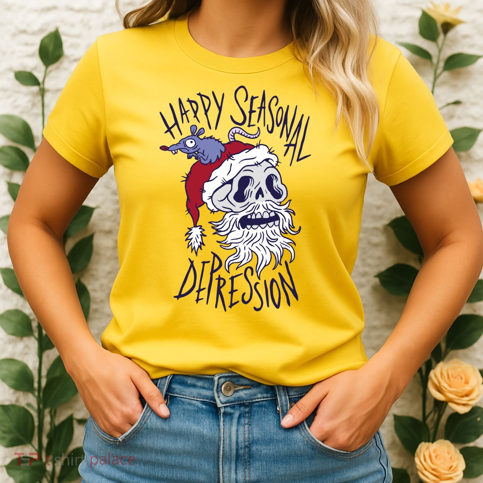 Happy Seasonal Depression Santa Women's T-Shirt