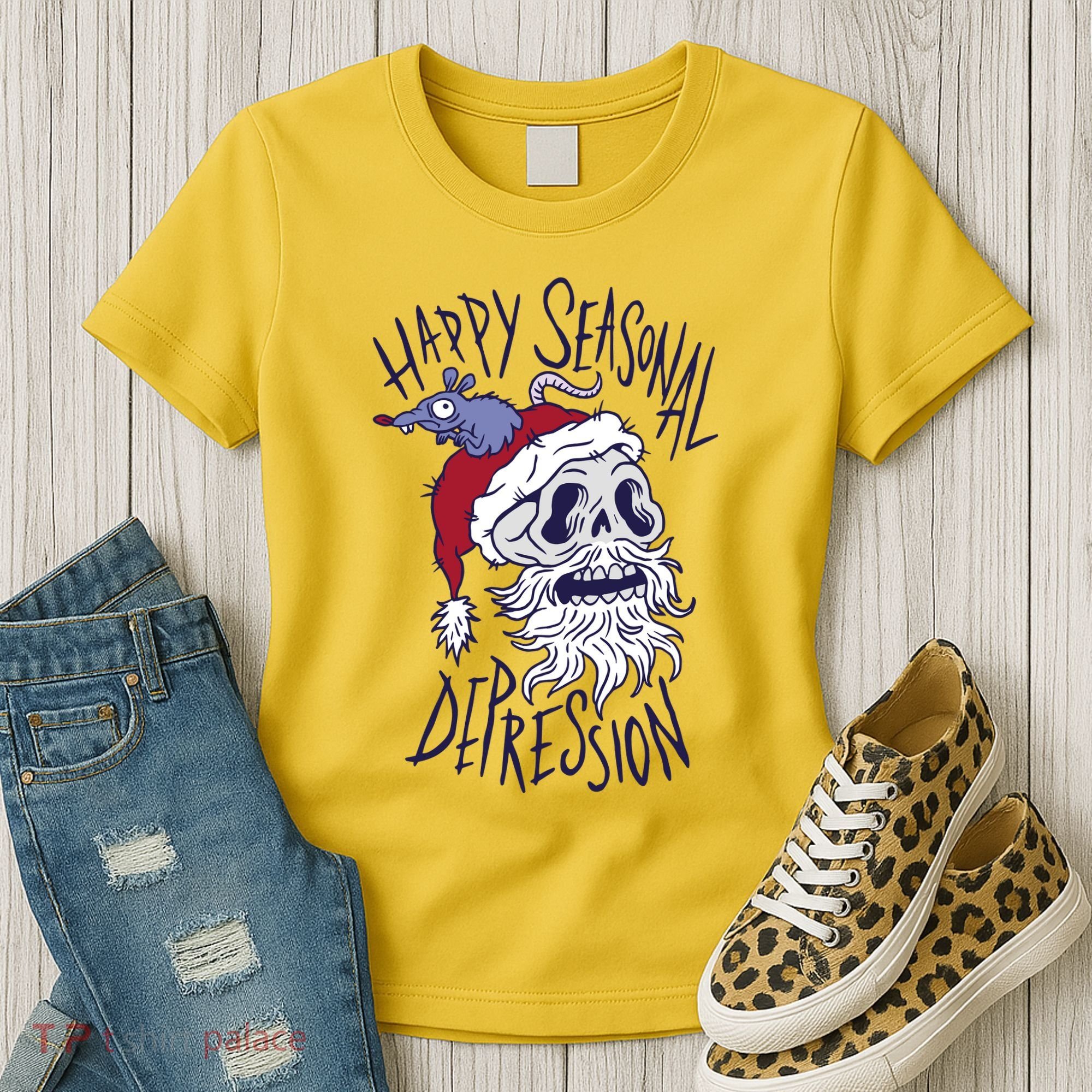 Happy Seasonal Depression Santa Women's T-Shirt