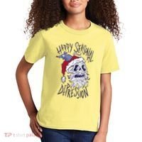Happy Seasonal Depression Santa Kids T-Shirt thumb 2