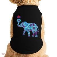 Henna Styled Elephant Lotus Flower Save The Elephants Doggie Tank thumb 0
