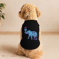 Henna Styled Elephant Lotus Flower Save The Elephants Doggie Tank thumb 2