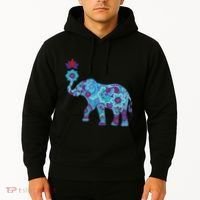 Henna Styled Elephant Lotus Flower Save The Elephants Hoodie thumb 2