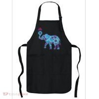 Henna Styled Elephant Lotus Flower Save The Elephants Apron thumb 0