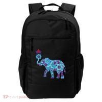 Henna Styled Elephant Lotus Flower Save The Elephants Backpack thumb 0