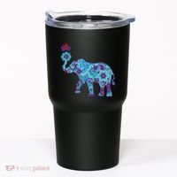 Henna Styled Elephant Lotus Flower Save The Elephants Tumbler thumb 0