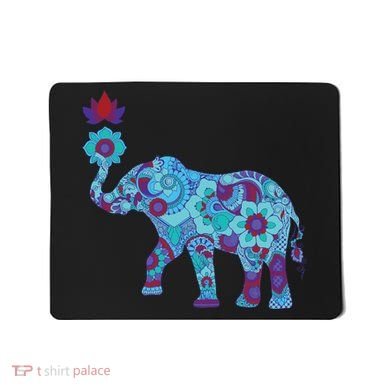 Henna Styled Elephant Lotus Flower Save The Elephants Mousepad