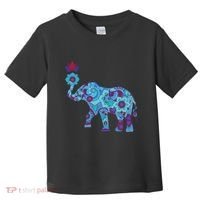 Henna Styled Elephant Lotus Flower Save The Elephants Toddler T-Shirt thumb 0