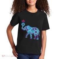 Henna Styled Elephant Lotus Flower Save The Elephants Kids T-Shirt thumb 2