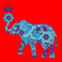 Henna Styled Elephant Lotus Flower Save The Elephants Santa Hat thumb 1