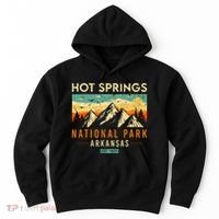 Hot Springs Est. 1921 Retro Arkansas National Park Hoodie thumb 0