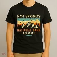 Hot Springs Est. 1921 Retro Arkansas National Park T-Shirt thumb 3