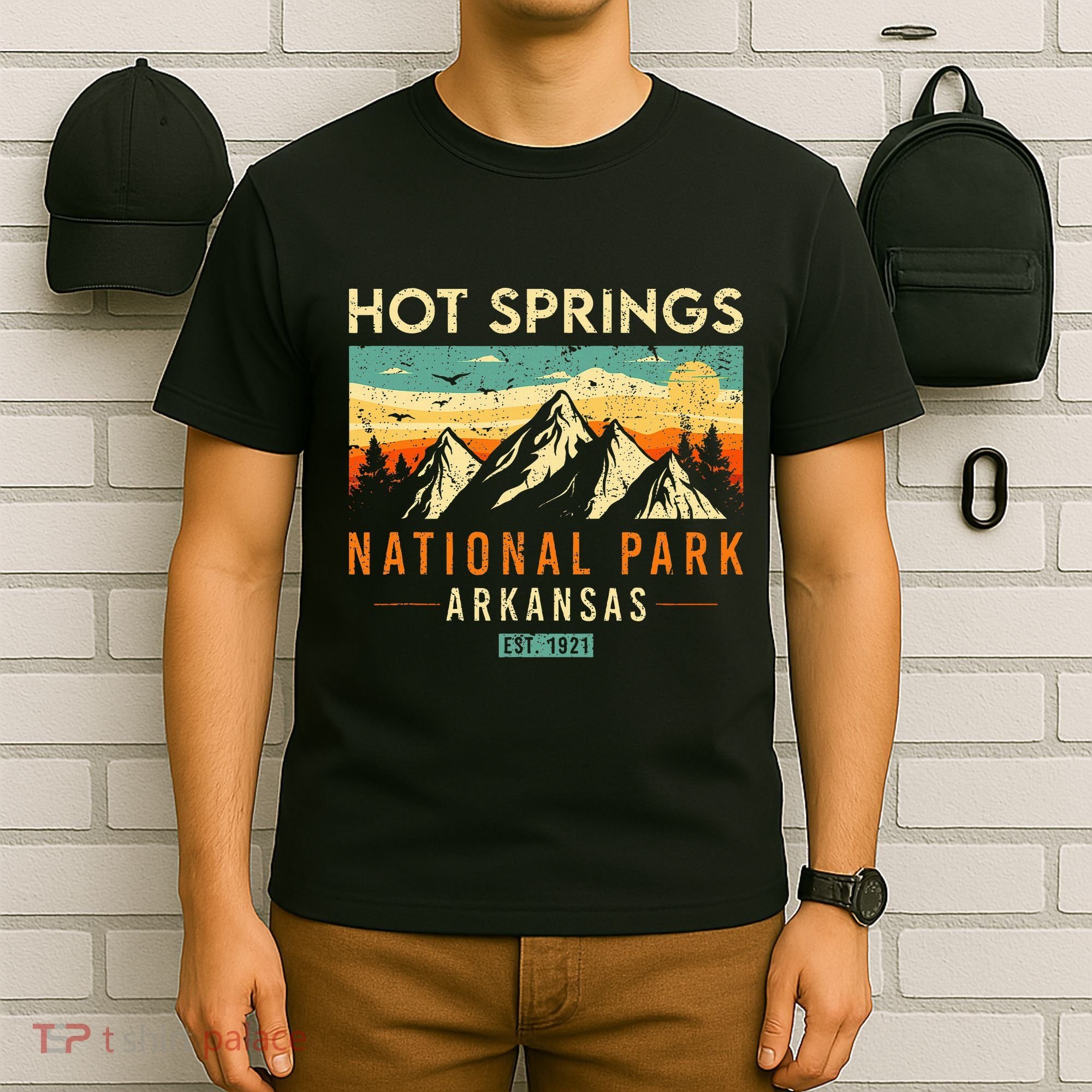 Hot Springs Est. 1921 Retro Arkansas National Park T-Shirt